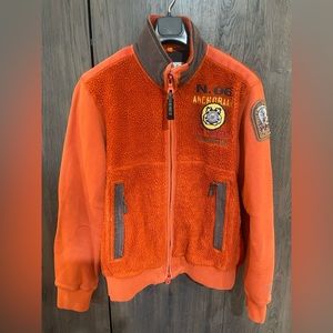 Orange para jumpers fleece jacket. Says size xl but fits more like a large.